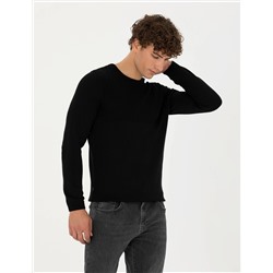 Siyah Slim Fit Kazak