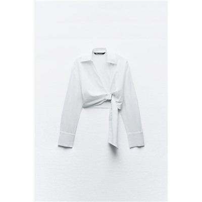 LINEN BLEND SHIRT WITH BUCKLE