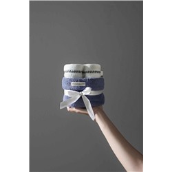 COTTONMANIA Profundo Bouquet Sky - Ekstra Yumusak, Ozel Tasarim, Modern Sepetli Hediye / Misafir Havlusu H000035