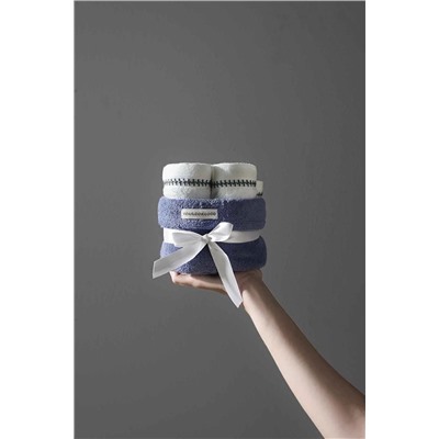 COTTONMANIA Profundo Bouquet Sky - Ekstra Yumusak, Ozel Tasarim, Modern Sepetli Hediye / Misafir Havlusu H000035