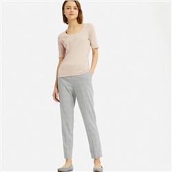 WOMEN EZY GLEN CHECKED ANKLE-LENGTH PANTS