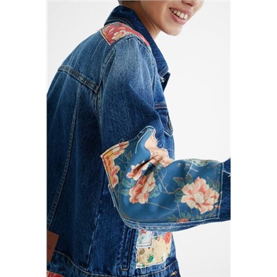 Chaqueta vaquera slim parches