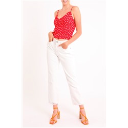Crop top Rojo y blanco