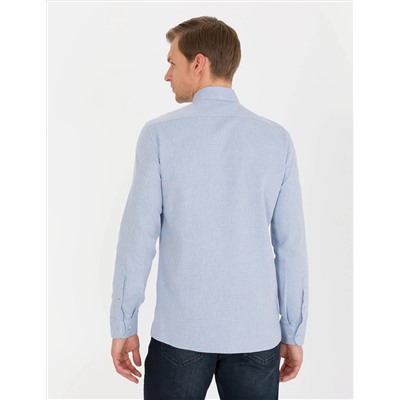 Açık Mavi Slim Fit Uzun Kollu Gömlek