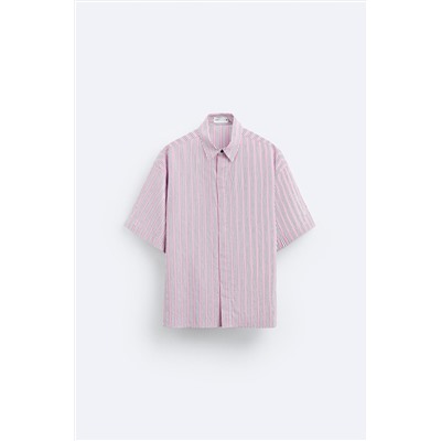 CAMISA RAYAS ESTAMPADO CONTRASTE