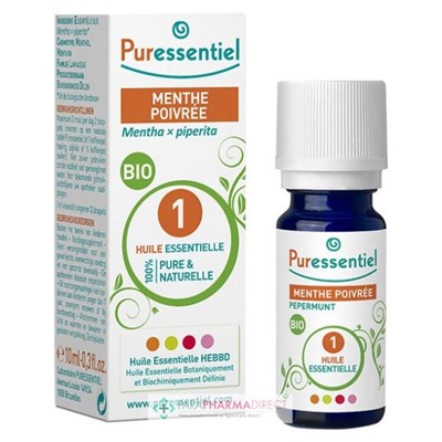 Puressentiel Huile Essentielle Menthe Poivrée BIO 2x10 mlLot  × 2