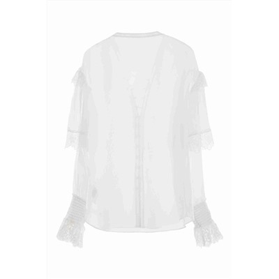 Camisa de seda Blanco