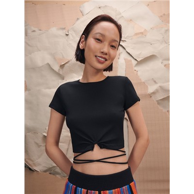 Crop Top mit Bindedetail