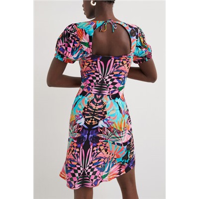 Vestido estampado arty