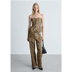 Top corsetero leopardo
