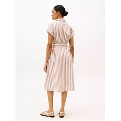 Stripe Linen-Cotton Blend Shirtdress