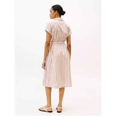 Stripe Linen-Cotton Blend Shirtdress