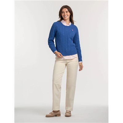 CABLE CREW NECK SWEATER
