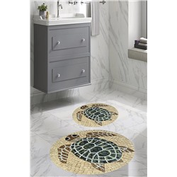 CAPPİO HALI Kaplumbağa Desenli Banyo Halı Takımı 40x60/60x100- Cp813 CP813
