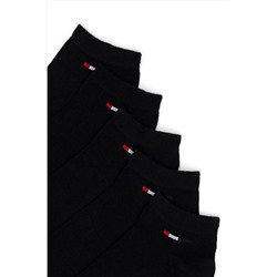 U.S. Polo Assn., 5’li Paket Çorap Siyah - Regular Fit  - Şık ve Rahat Tasarım (Erkek/Bayan)