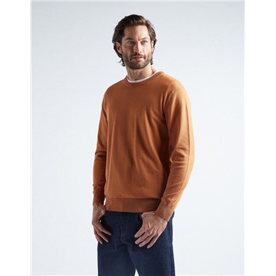 Knitted Jumper, Men, Dark Beige