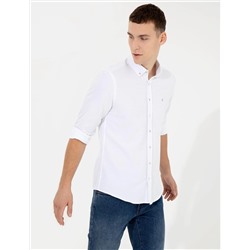 Antrasit Slim Fit Uzun Kollu Gömlek