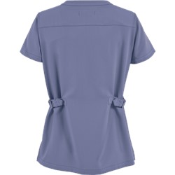 koi Sapphire Four-Way Stretch Scrubs Y-Neck Top