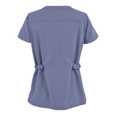 koi Sapphire Four-Way Stretch Scrubs Y-Neck Top