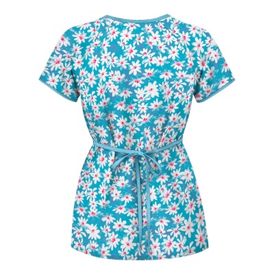 UA Daisy Mae Turquoise Mock Wrap Scrub Top