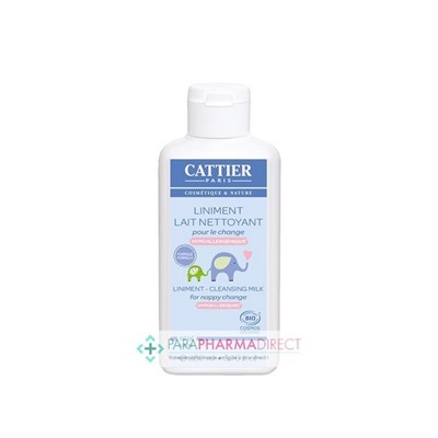 Cattier Bébé Liniment Lait Nettoyant Hypoallergénique Pour le Change BIO 200ml