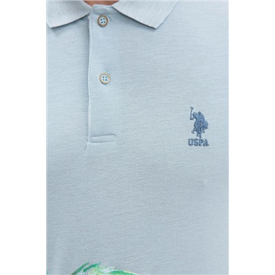 Erkek Açık İndigo Polo Yaka Tişört