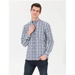 Lacivert Regular Fit Uzun Kollu Gömlek