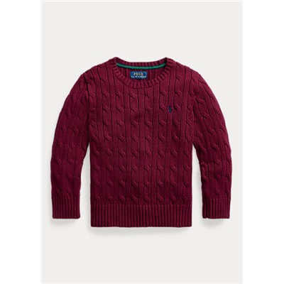 Boys 2-7 Cable-Knit Cotton Sweater