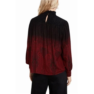 Blusa loose paisley y lúrex