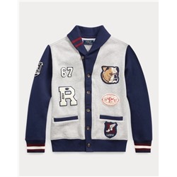 Fleece Letterman Cardigan