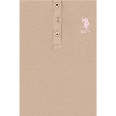 Kız Çocuk Haki Basic Polo Yaka Tişört