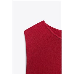 LONG COMBINED KNIT DRESS