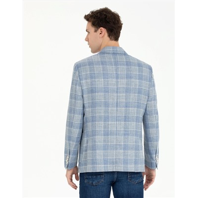 Açık Lacivert Slim Fit Ceket