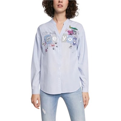 Camisa milrayas cuello pico