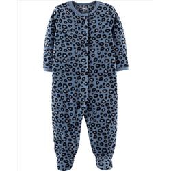 Leopard Snap-Up Fleece Sleep & Play