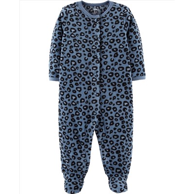 Leopard Snap-Up Fleece Sleep & Play