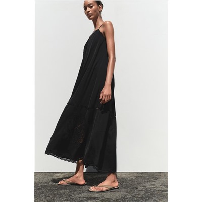 EMBROIDERED VOLUMINOUS MIDI DRESS