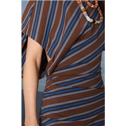 LIMITED EDITION STRIPED DRAPED DRESS