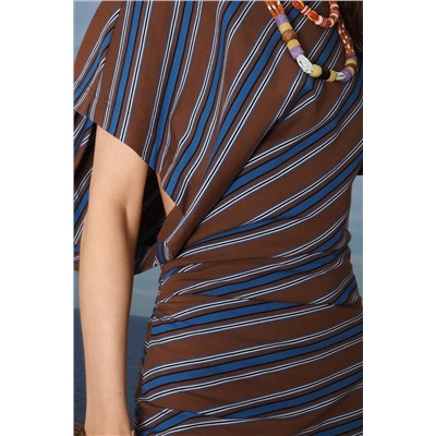 LIMITED EDITION STRIPED DRAPED DRESS