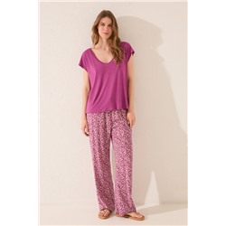 Camiseta manga corta morado