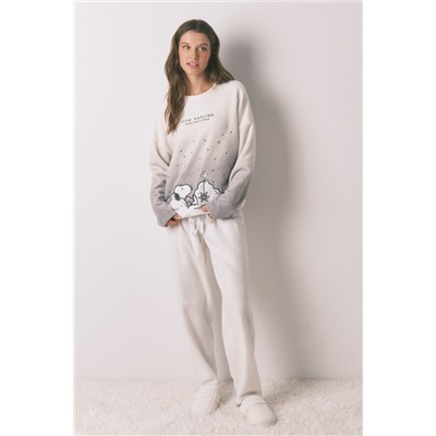 Pijama largo polar suave Snoopy