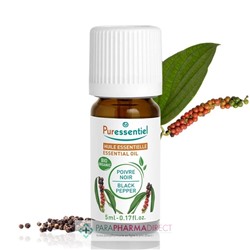 Puressentiel HEBBD Huile Essentielle Poivre Noir BIO 5ml