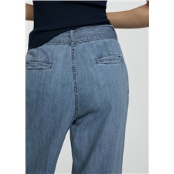 Pantalón fluido wideleg cinturón