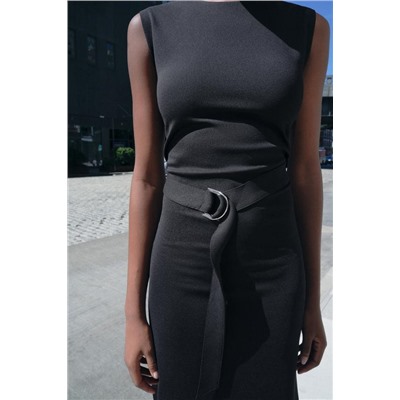 MIDI DRESS WITH BELT