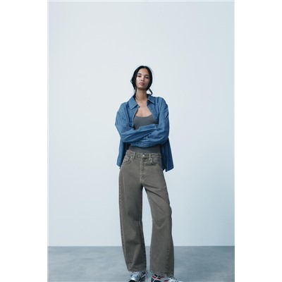 TRF MID-RISE BAGGY BALLOON JEANS