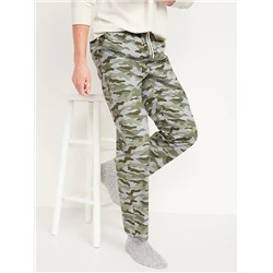 Printed Poplin Pajama Pants for Men