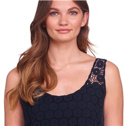 Damen Maxikleid mit Makramee-Spitze