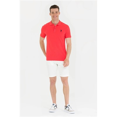 Erkek Kırmızı Basic Polo Yaka Tişört
