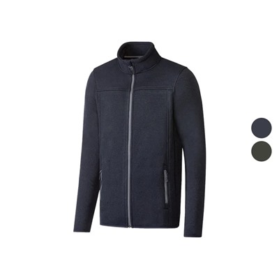 crivit Herren Strickfleecejacke mit Stehkragen