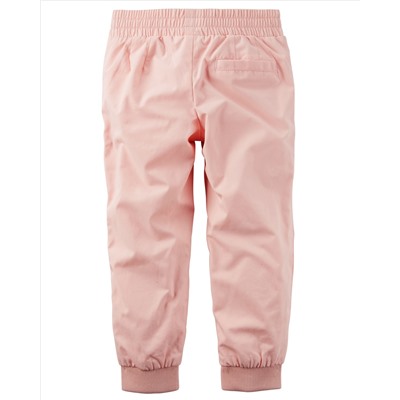 Jersey-Lined Poplin Joggers